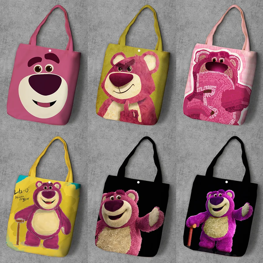 Toy Story Lotso Bear Cartoon Student Printed Canvas Shopping Backpack Large Capacity Tote Fashion Ladies Casual Shoulder Bags
Toy Story Lotso Bear Cartoon Student Printed Canvas Shopping Backpack Large Capacity Tote Fashion Ladies Casual Shoulder Bags