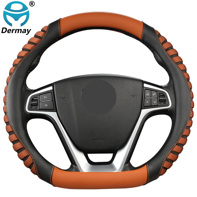 D Shape Car Steering Wheel Cover Non-slip PU Leather+Ice Silk for POLO GOLF 7 Scirocco Suzuki Swift Nissan Rogue High Quality
D Shape Car Steering Wheel Cover Non-slip PU Leather+Ice Silk for POLO GOLF 7 Scirocco Suzuki Swift Nissan Rogue High Quality