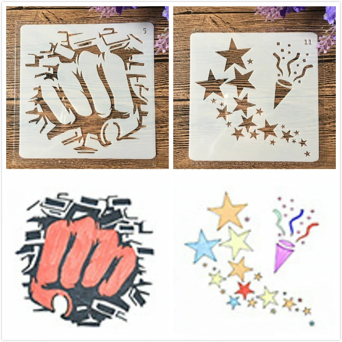1Pair 13cm Fist Five Stars DIY Craft Layering Stencils Painting Scrapbooking Stamping Embossing Album Paper Template
1Pair 13cm Fist Five Stars DIY Craft Layering Stencils Painting Scrapbooking Stamping Embossing Album Paper Template