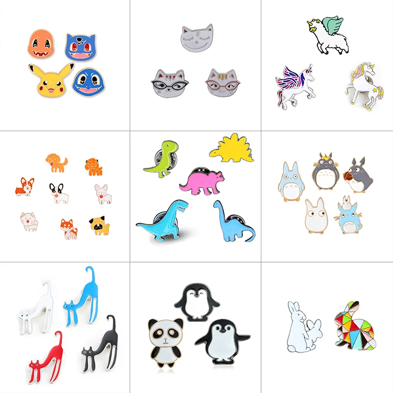 2-8pcs/set Cute Cartoon Animals Brooches Cat Rabbits Dogs Dinosaurs Enamel Pin Anime Totoro Women Jackets Badges Fashion Jewelry
2-8pcs/set Cute Cartoon Animals Brooches Cat Rabbits Dogs Dinosaurs Enamel Pin Anime Totoro Women Jackets Badges Fashion Jewelry
