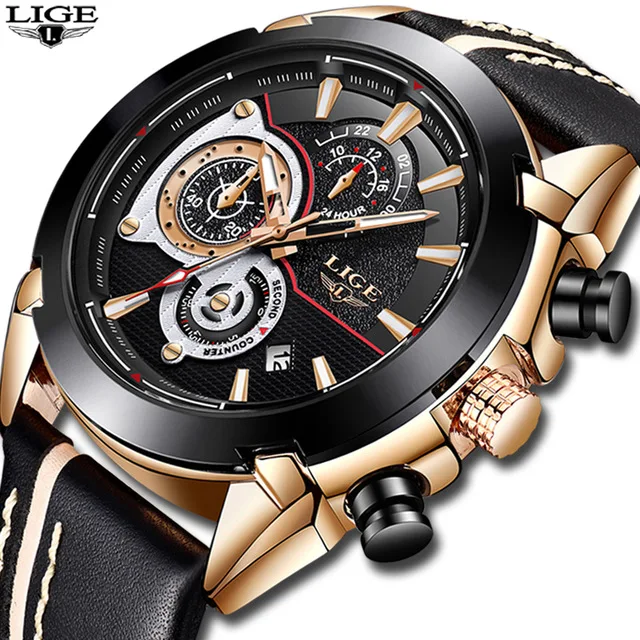 LIGE Mens Watches Top Brand Luxury Quartz Watch Men Casual Leather Military Waterproof Sport Gift Wrist Watch Relogio Masculino
LIGE Mens Watches Top Brand Luxury Quartz Watch Men Casual Leather Military Waterproof Sport Gift Wrist Watch Relogio Masculino