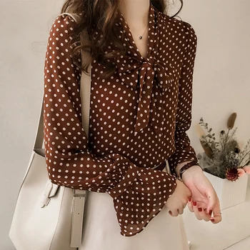 New 2019 Women Tops And Blouses Stylish Ladies Clothes Korean Fashion Plus Size Women's Long Sleeve Wave point Shirt Bow 403
New 2019 Women Tops And Blouses Stylish Ladies Clothes Korean Fashion Plus Size Women's Long Sleeve Wave point Shirt Bow 403