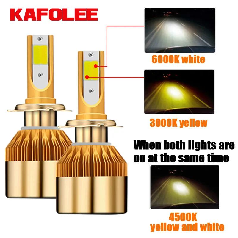 2019 New 2PC Tri Color car headlight h7 led H4 bulb h1 h11 h8 h9 hb3 hb4 9005 9006 880 881 12V 24V 48w 4800LM auto fog light
2019 New 2PC Tri Color car headlight h7 led H4 bulb h1 h11 h8 h9 hb3 hb4 9005 9006 880 881 12V 24V 48w 4800LM auto fog light