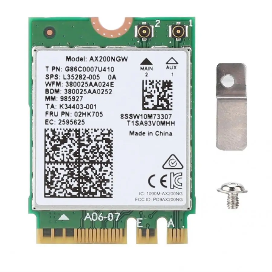 For Intel AX200NGW 802.11AX WIFI6 2.4Gbps Dual Band Wireless Network Card With Bluetooth 5.0 For Intel AX200NGW Network Card
For Intel AX200NGW 802.11AX WIFI6 2.4Gbps Dual Band Wireless Network Card With Bluetooth 5.0 For Intel AX200NGW Network Card