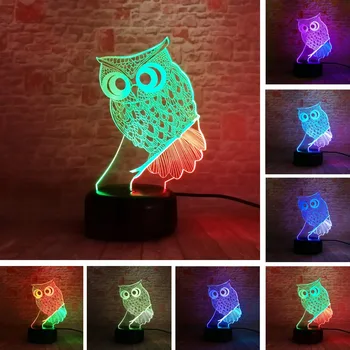 Creative 3D Illusion Mixed-Double-Color Animal Owl LED Desk Table Night Light 7 Color Touch Lamp Kiddie Kids Children Family Gif
Creative 3D Illusion Mixed-Double-Color Animal Owl LED Desk Table Night Light 7 Color Touch Lamp Kiddie Kids Children Family Gif