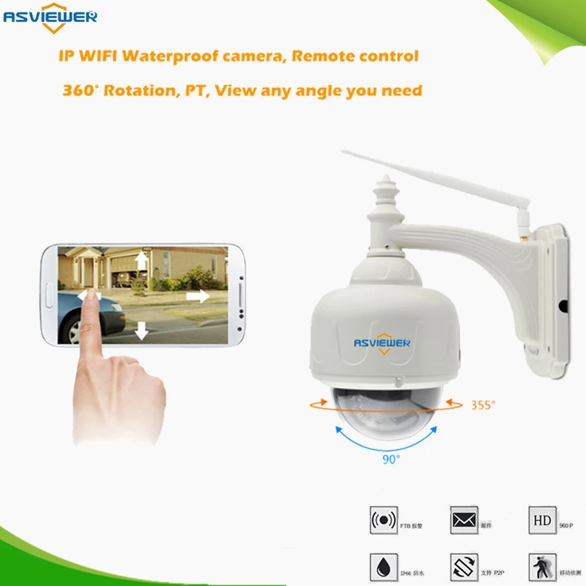 ASVIEWER 1.0mg Outdoor Security Camera Wireless IP Camera 720P HD PTZ Dome WIFI Surveillance CCTV Camera IR Night Vision Motion
ASVIEWER 1.0mg Outdoor Security Camera Wireless IP Camera 720P HD PTZ Dome WIFI Surveillance CCTV Camera IR Night Vision Motion