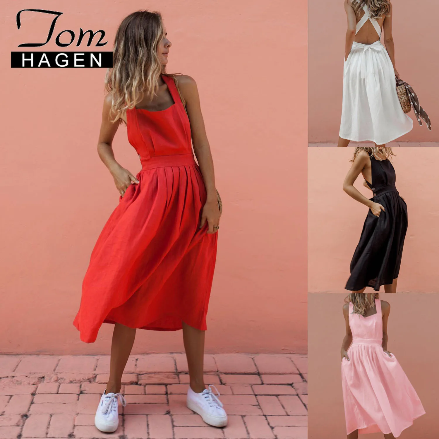 Tom Hagen 2019 New Fashion Summer Sundresses Casual Dress Beach Dress Cotton Pink Bandage Dress Midi Dresses Woman Party Night
Tom Hagen 2019 New Fashion Summer Sundresses Casual Dress Beach Dress Cotton Pink Bandage Dress Midi Dresses Woman Party Night