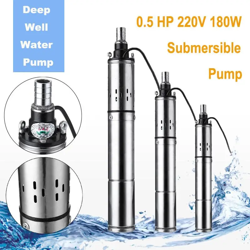 Upgrade Electric Domestic / Deep Well Pump 220V 180W Submersible Deep Well Pump Submersible Pump 1/2 0.5HP Bore with Control Box
Upgrade Electric Domestic / Deep Well Pump 220V 180W Submersible Deep Well Pump Submersible Pump 1/2 0.5HP Bore with Control Box