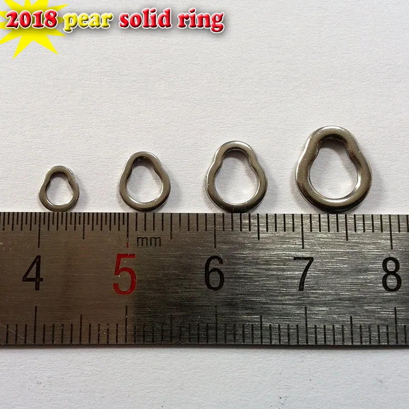 2020 for pear fishing solid ring best 304 stainless steel material size:SS S M L 500pcs/lot tool | Спорт и развлечения