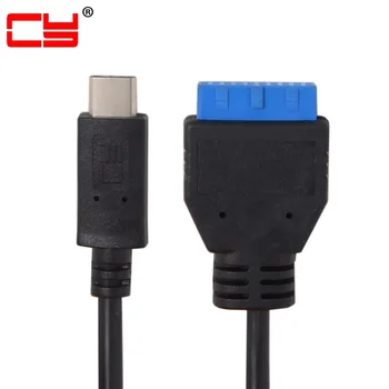 Type-C USB 3.1 USB-C Male Single Port to USB 3.0 Motherboard 19Pin 20Pin Header Adapter Cable Converter Conncetor 50cm Black
Type-C USB 3.1 USB-C Male Single Port to USB 3.0 Motherboard 19Pin 20Pin Header Adapter Cable Converter Conncetor 50cm Black