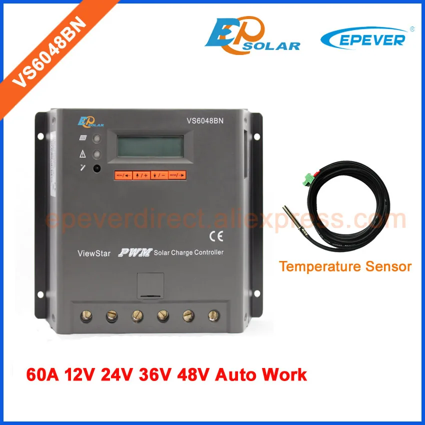 EPSolar 60A VS6048BN PWM Controller for solar panel system use free shipping with temperature sensor EPEVER
EPSolar 60A VS6048BN PWM Controller for solar panel system use free shipping with temperature sensor EPEVER