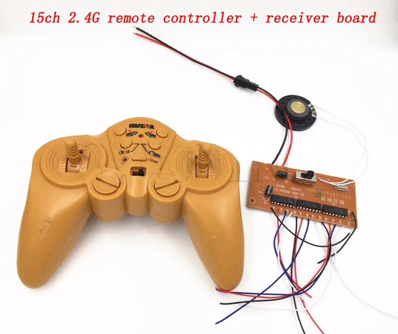 Huina 350 550 2.4G 15CH Remote Controller Kit 3V Transmitter+7.2V Receiver Board w/Speaker for DIY Excavator Tank Controlling
Huina 350 550 2.4G 15CH Remote Controller Kit 3V Transmitter+7.2V Receiver Board w/Speaker for DIY Excavator Tank Controlling
