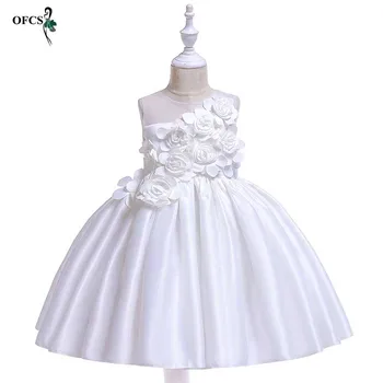 Flower Satin fabric Girls Dresses New Year clothes Party Baby Girls Sleeveless Big Bow Princess Wedding Dress Children Party 12T
Flower Satin fabric Girls Dresses New Year clothes Party Baby Girls Sleeveless Big Bow Princess Wedding Dress Children Party 12T