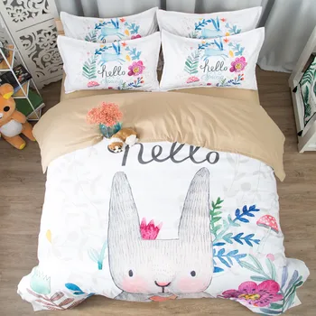 LLANCL Animal Hello Rabbit Printed Quilt/Duvet/Comforter cover Adult Bedroom 3pcs Polyester Fiber Christmas Gift Lovely
LLANCL Animal Hello Rabbit Printed Quilt/Duvet/Comforter cover Adult Bedroom 3pcs Polyester Fiber Christmas Gift Lovely