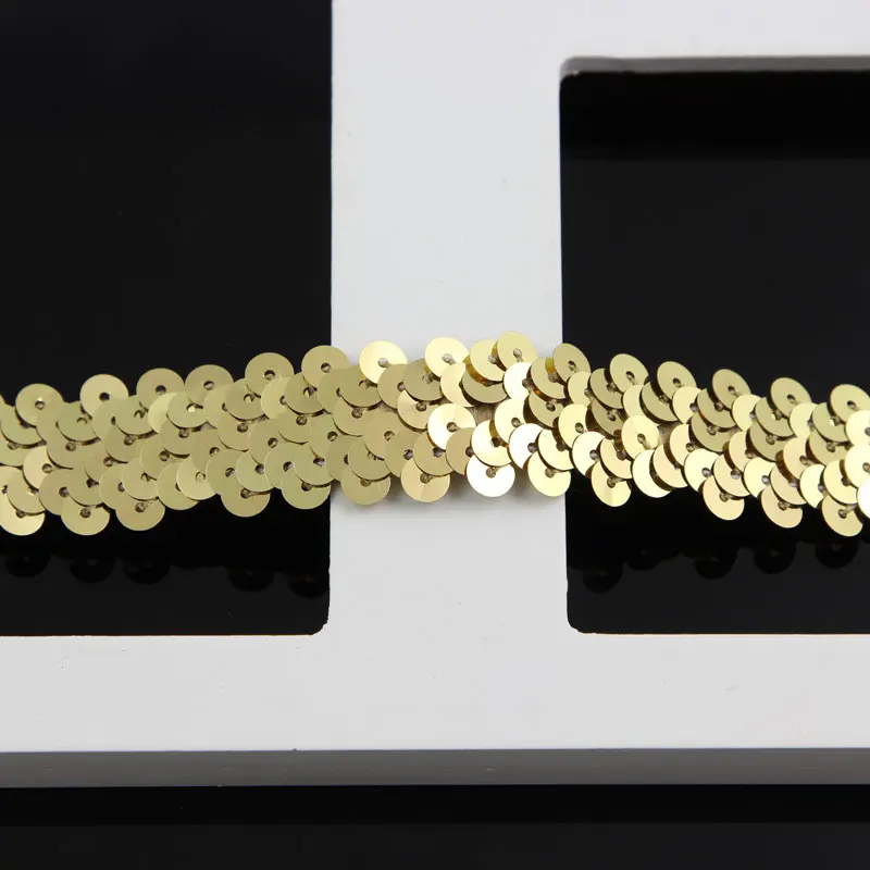 10Yards Gold Sequin Elastic Stretch Lace Trim Mesh Lace Ribbon Fabric DIY Waistband Headwear Home Wedding Decoration
10Yards Gold Sequin Elastic Stretch Lace Trim Mesh Lace Ribbon Fabric DIY Waistband Headwear Home Wedding Decoration