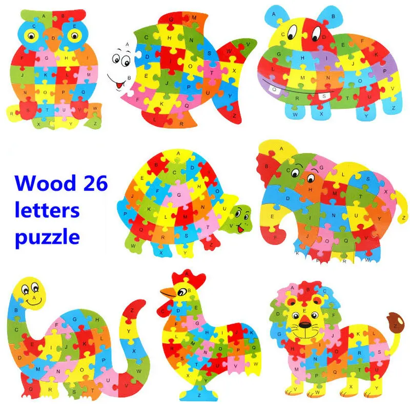 Cock Lion Butterflies Turtle Fish Hippo Cartoon Animal 26 letter Children's Wooden Puzzles Toy Kids Educational puzzle one piece
Cock Lion Butterflies Turtle Fish Hippo Cartoon Animal 26 letter Children's Wooden Puzzles Toy Kids Educational puzzle one piece