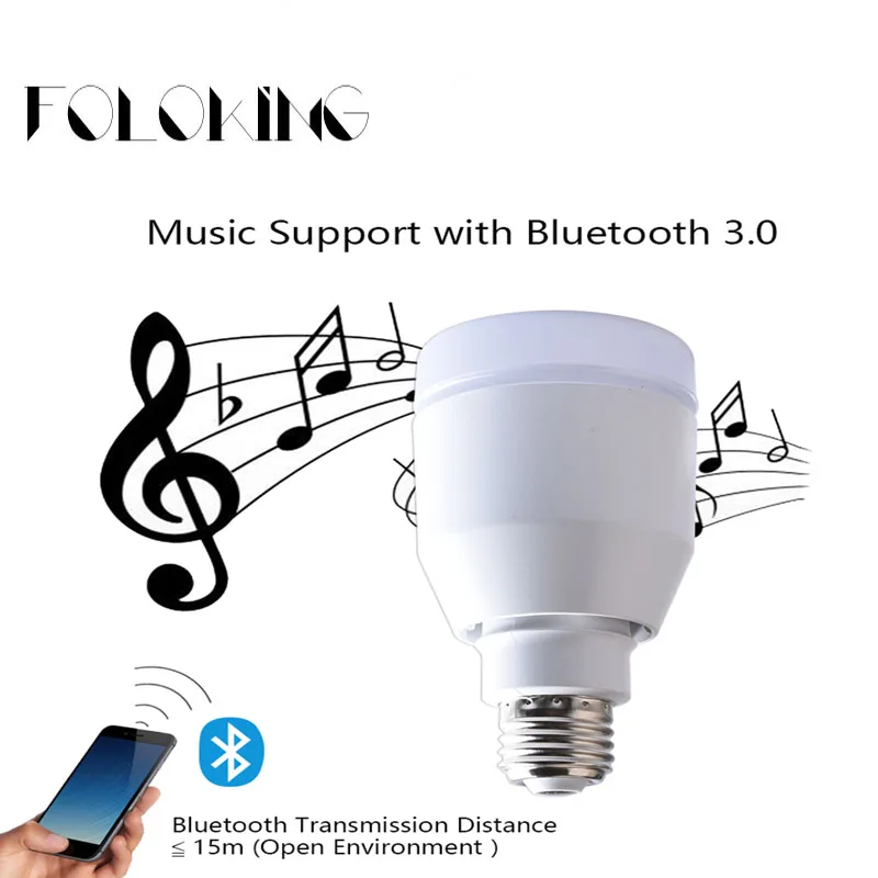 E27 Smart RGB Bluetooth Speaker Music Bulbs Lighting Lamp Colorful Music Playing LED Light with Remote Control for Party Holiday
E27 Smart RGB Bluetooth Speaker Music Bulbs Lighting Lamp Colorful Music Playing LED Light with Remote Control for Party Holiday