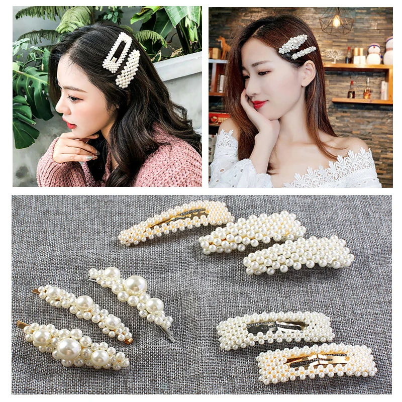 Korean Style Pearl Metal Hair Clip Women Girls Elegant Hairpins Snap Barrette for Bridal Wedding Hair Jewerly Hair Accessories
Korean Style Pearl Metal Hair Clip Women Girls Elegant Hairpins Snap Barrette for Bridal Wedding Hair Jewerly Hair Accessories