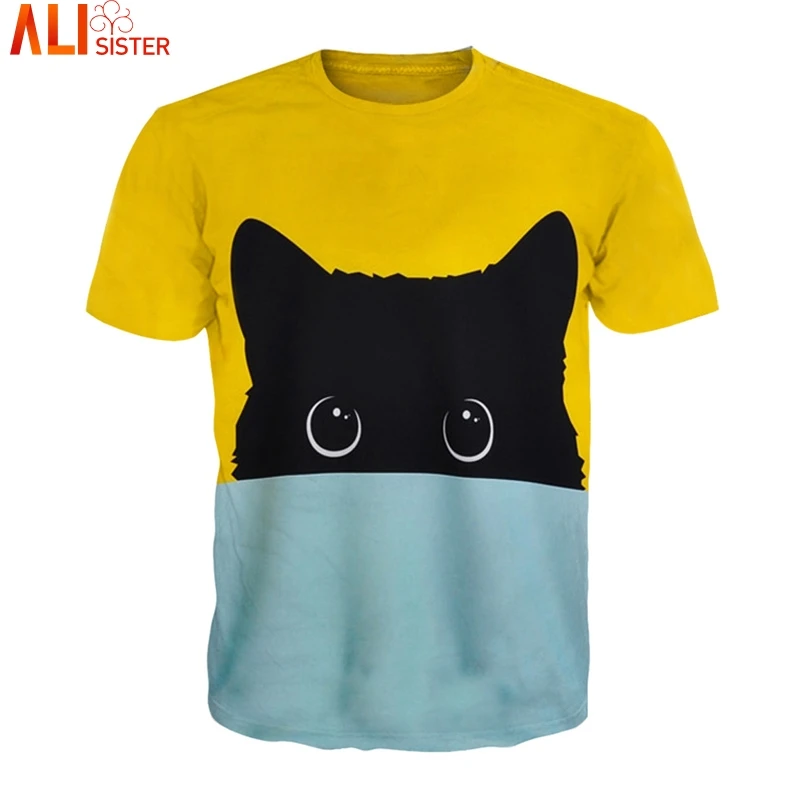 Alisister Cute Black Cat T Shirt 3D Men Women T-shirts Plus Size 2019 Summer Yellow Pullover Brand Clothing Tee Tops Dropship
Alisister Cute Black Cat T Shirt 3D Men Women T-shirts Plus Size 2019 Summer Yellow Pullover Brand Clothing Tee Tops Dropship