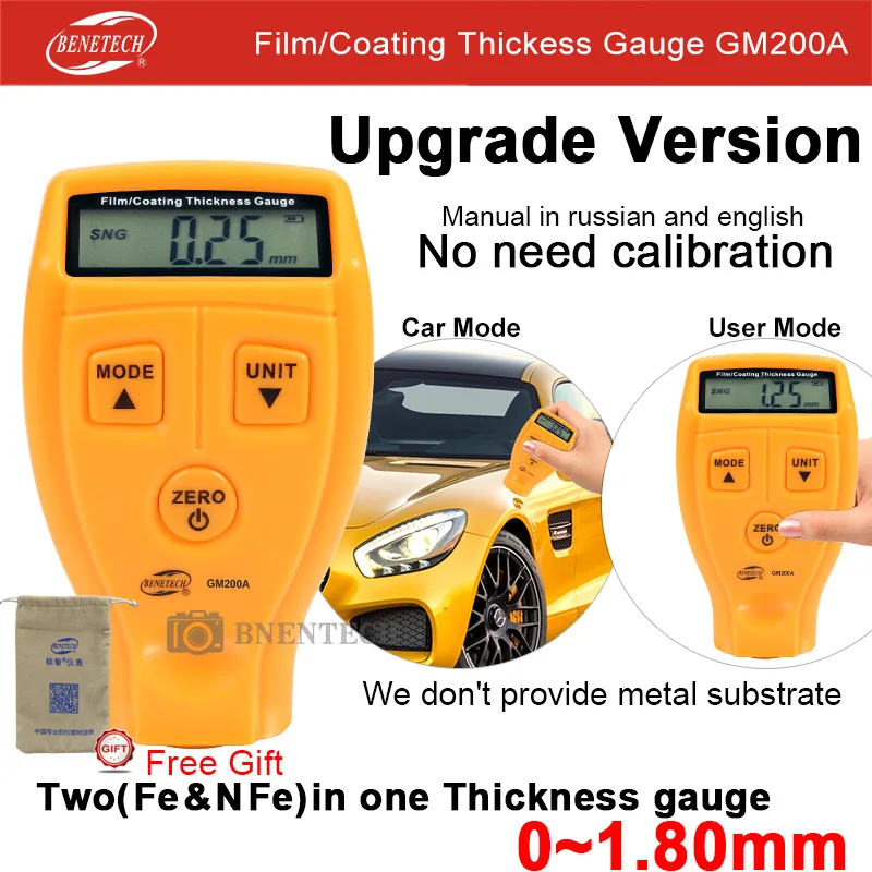 Thickness Gauges Car Paint Coating Thickness gauges GM200A BENETECH Russian manual
Thickness Gauges Car Paint Coating Thickness gauges GM200A BENETECH Russian manual