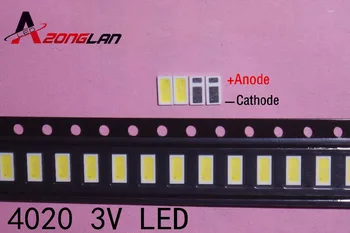 120pcs AOT LED Backlight 0.5W 3V 4020 48LM Cool white LCD Backlight for TV TV Application 4020C-W3C4
120pcs AOT LED Backlight 0.5W 3V 4020 48LM Cool white LCD Backlight for TV TV Application 4020C-W3C4