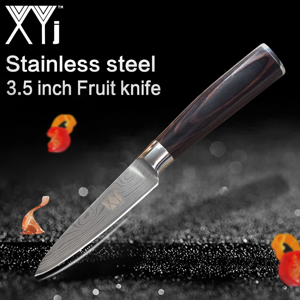 XYj 7Cr17 Stainless Steel Fruit Kitchen Knife Accessories Vegetable Slicer Paring Knives Damascus Pattern Blade Wood Handle
XYj 7Cr17 Stainless Steel Fruit Kitchen Knife Accessories Vegetable Slicer Paring Knives Damascus Pattern Blade Wood Handle