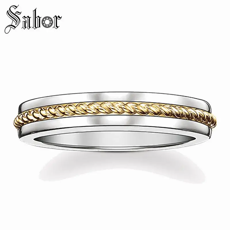 Gold Color Rope 925 Sterling Silver Band Ring Gift for Women & Men,Female Wholesale 2019 Handmade Jewelry thomas
Gold Color Rope 925 Sterling Silver Band Ring Gift for Women & Men,Female Wholesale 2019 Handmade Jewelry thomas
