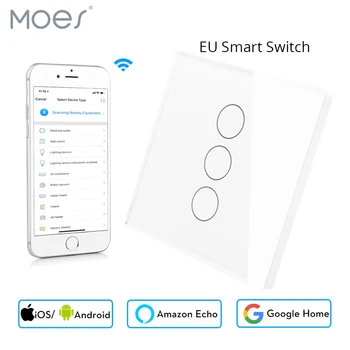Mini Wifi Smart Wall Touch Switch EU Power Mobile APP Remote Control Works with Amazon Alexa Google Home 3 Gang No Hub Required 
Mini Wifi Smart Wall Touch Switch EU Power Mobile APP Remote Control Works with Amazon Alexa Google Home 3 Gang No Hub Required