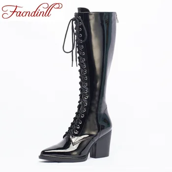 FACNDINLL women boots new fashion high qulaity patent leather black red shoes woman dance boots autumn winter knee high boots
FACNDINLL women boots new fashion high qulaity patent leather black red shoes woman dance boots autumn winter knee high boots