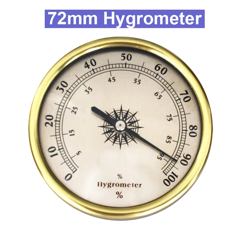 72mm Round Gold Indoor Outdoor weather monitor Analog Hygrometer Meter Pointer Humidity Measuring 0-100% Moisture Meter
72mm Round Gold Indoor Outdoor weather monitor Analog Hygrometer Meter Pointer Humidity Measuring 0-100% Moisture Meter