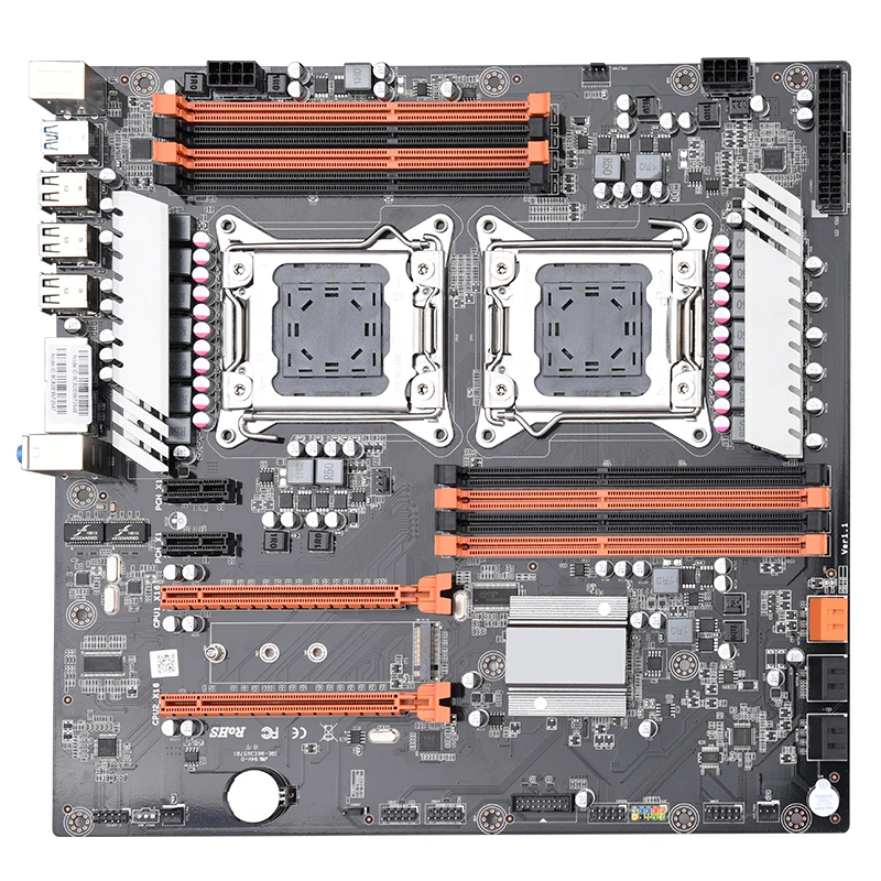 

Kllisre X79 Dual CPU motherboard LGA 2011 E-ATX MAIN BOARD USB3.0 SATA3 PCI-E 3.0 16X PCI-E NVME M.2 SSD Support Xeon processor