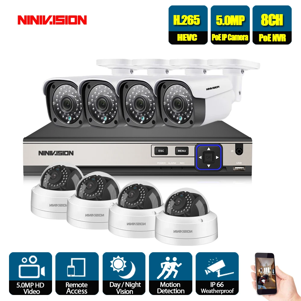 5MP POE NVR 2592*1940 5MP IP Network POE Audio NVR Outdoor Waterproof CCTV Security Camera System Home video Surveillance kit
5MP POE NVR 2592*1940 5MP IP Network POE Audio NVR Outdoor Waterproof CCTV Security Camera System Home video Surveillance kit