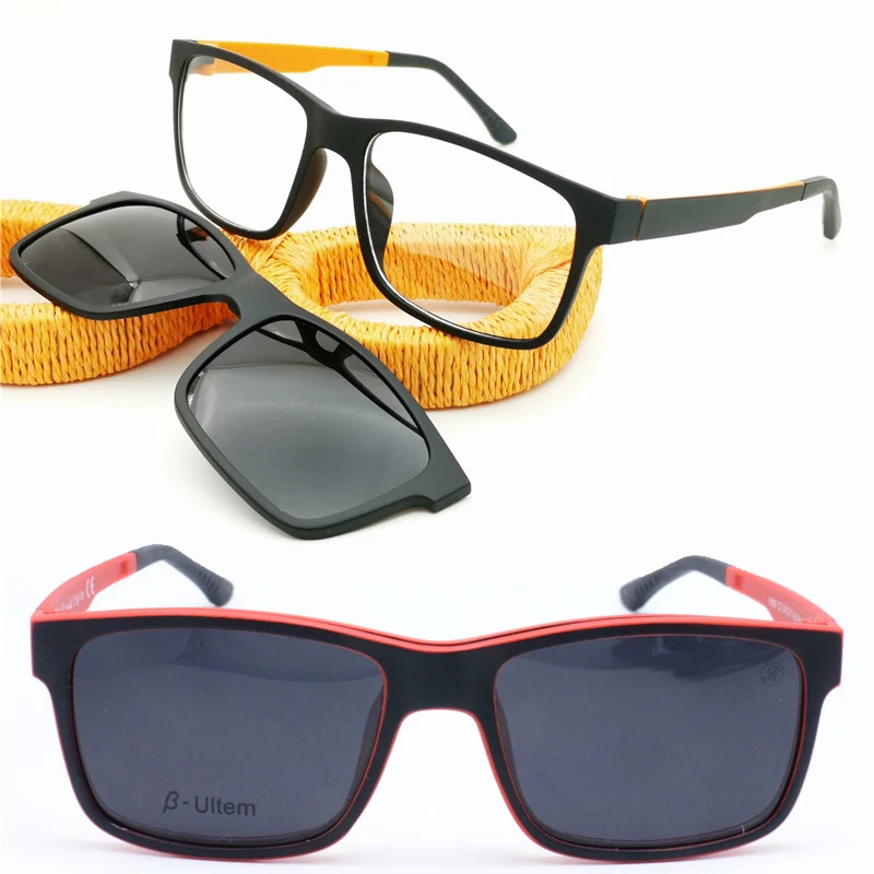 Fullrim TR90 square dual color big size prescription eyeglasses with megnatic clip on removable polarized sunglasses lenses P001
Fullrim TR90 square dual color big size prescription eyeglasses with megnatic clip on removable polarized sunglasses lenses P001