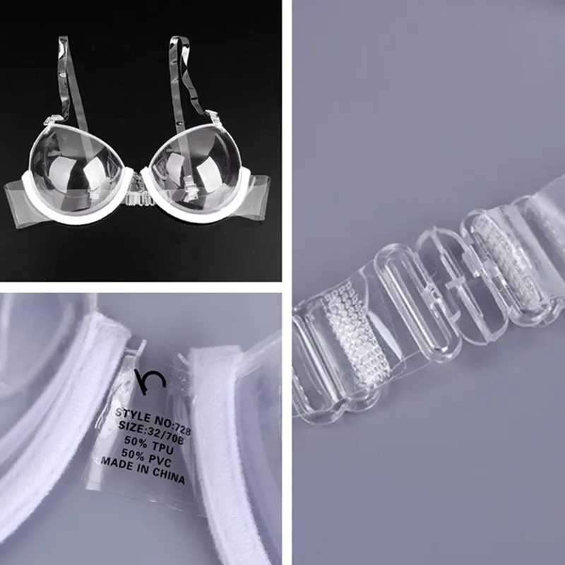3/4 Cup Transparent Clear Women Push Up Bra Ultra-thin Strap Invisible Bras Underwear
3/4 Cup Transparent Clear Women Push Up Bra Ultra-thin Strap Invisible Bras Underwear