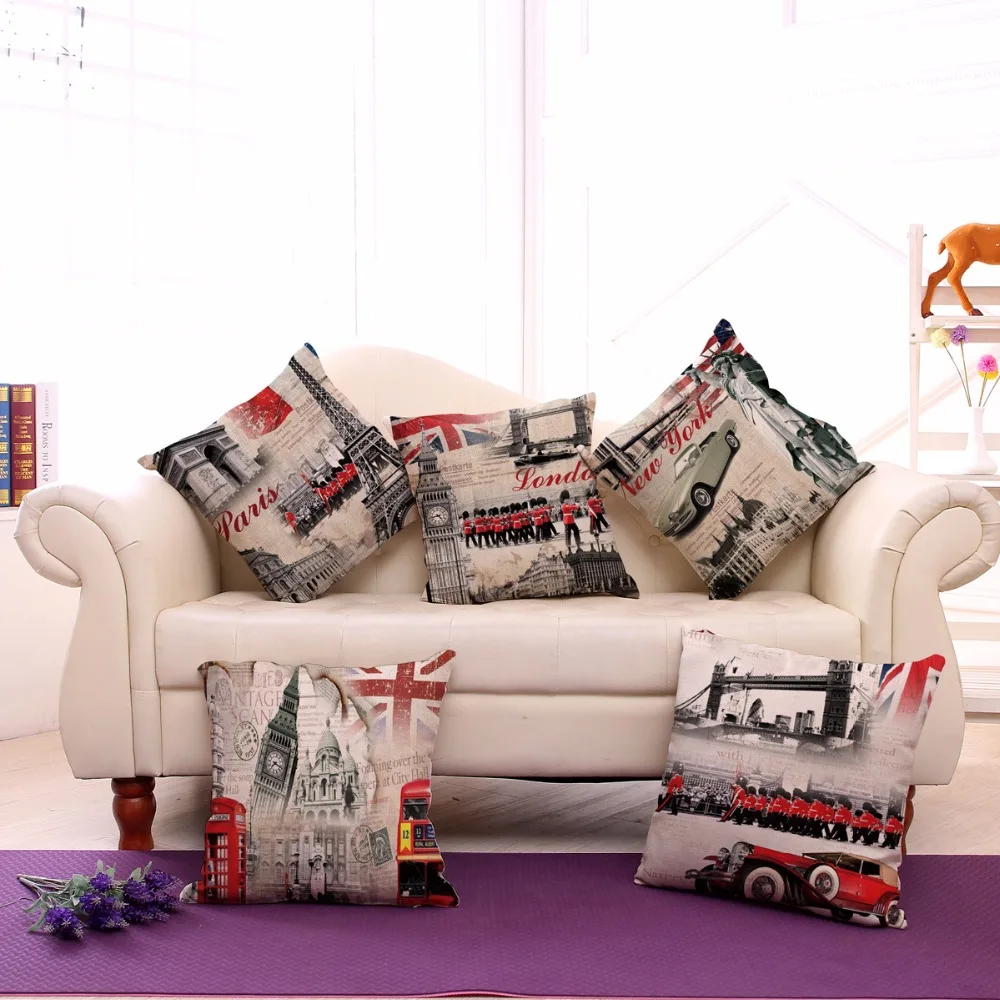 ZXZXOON Vintage style London style building Eiffel Tower cotton linen cushion cover for sofa home decor capa de almofadas
ZXZXOON Vintage style London style building Eiffel Tower cotton linen cushion cover for sofa home decor capa de almofadas