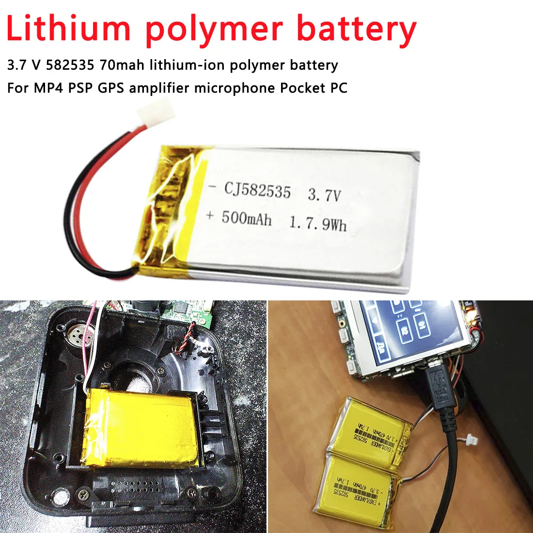 1pcs 3.7V 500mAh Rechargeable Li-Po Battery For MIO tachograph papago HP F300 F200 F210 QStar A5 DVR parkcity 710
1pcs 3.7V 500mAh Rechargeable Li-Po Battery For MIO tachograph papago HP F300 F200 F210 QStar A5 DVR parkcity 710