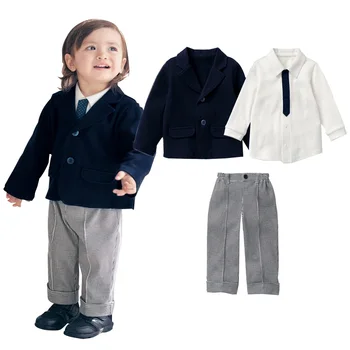 Handsome Gentleman Boys Clothing Set Spring Autumn Jacket Coat + Shirt + Pants 3pcs Baby Boys Clothes Suit Set Children Costume
Handsome Gentleman Boys Clothing Set Spring Autumn Jacket Coat + Shirt + Pants 3pcs Baby Boys Clothes Suit Set Children Costume