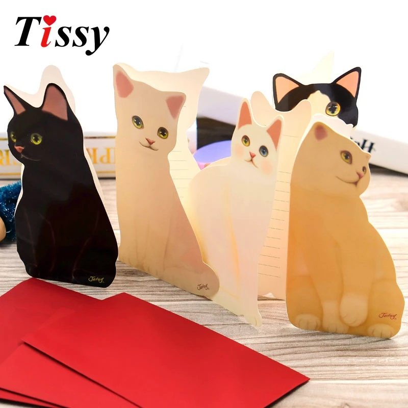 High Quality!1PC Cute Cat Folding Greeting Card Birthday Christmas Cards Envelope Writing Paper Stationery Gifts
High Quality!1PC Cute Cat Folding Greeting Card Birthday Christmas Cards Envelope Writing Paper Stationery Gifts