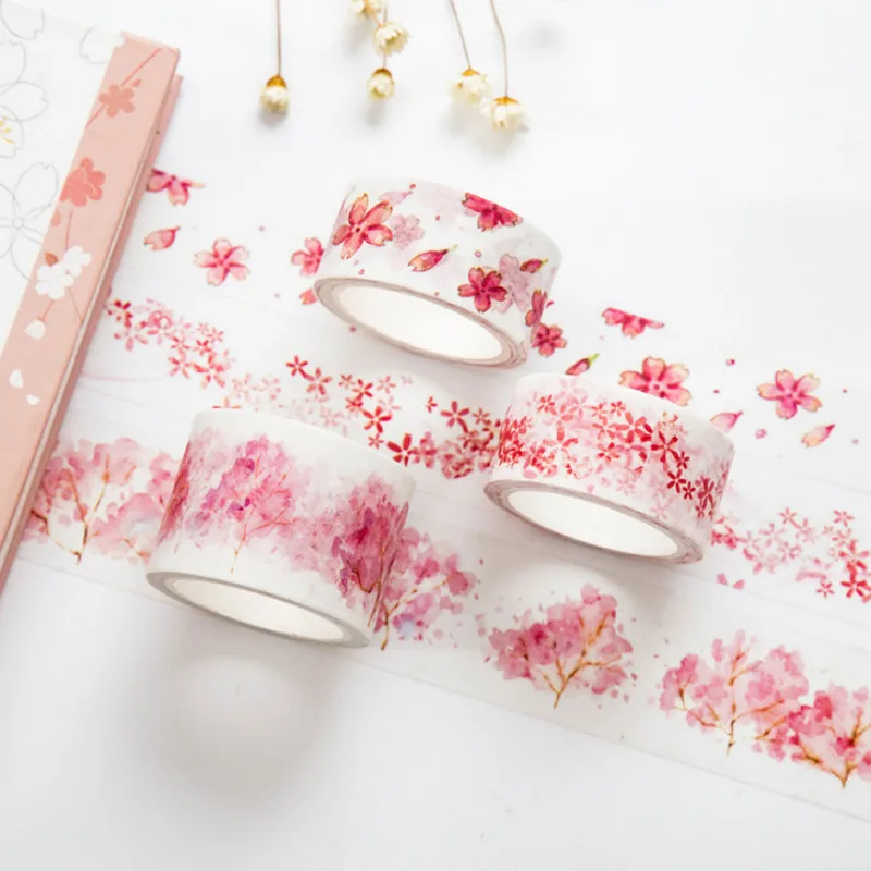 1 Pcs Kawaii Watercolor Sakura Cherry Blossoms Washi Tape Adhesive Tape DIY Scrapbooking Sticker Label Masking Tape Stationery
1 Pcs Kawaii Watercolor Sakura Cherry Blossoms Washi Tape Adhesive Tape DIY Scrapbooking Sticker Label Masking Tape Stationery