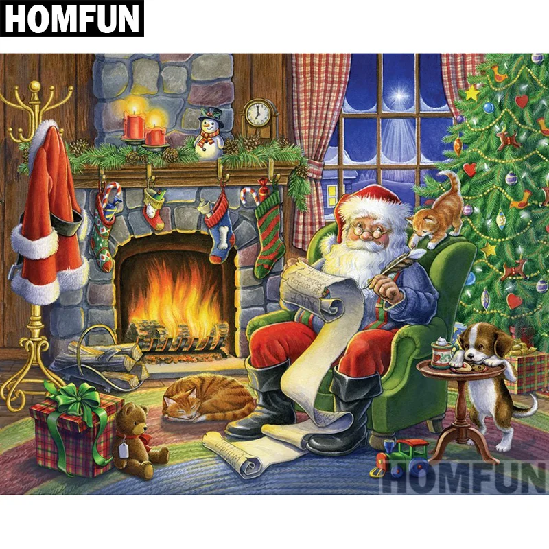 HOMFUN Full Square/Round Drill 5D DIY Diamond Painting "Christmas Santa Claus" 3D Embroidery Cross Stitch 5D Decor A00851
HOMFUN Full Square/Round Drill 5D DIY Diamond Painting "Christmas Santa Claus" 3D Embroidery Cross Stitch 5D Decor A00851
