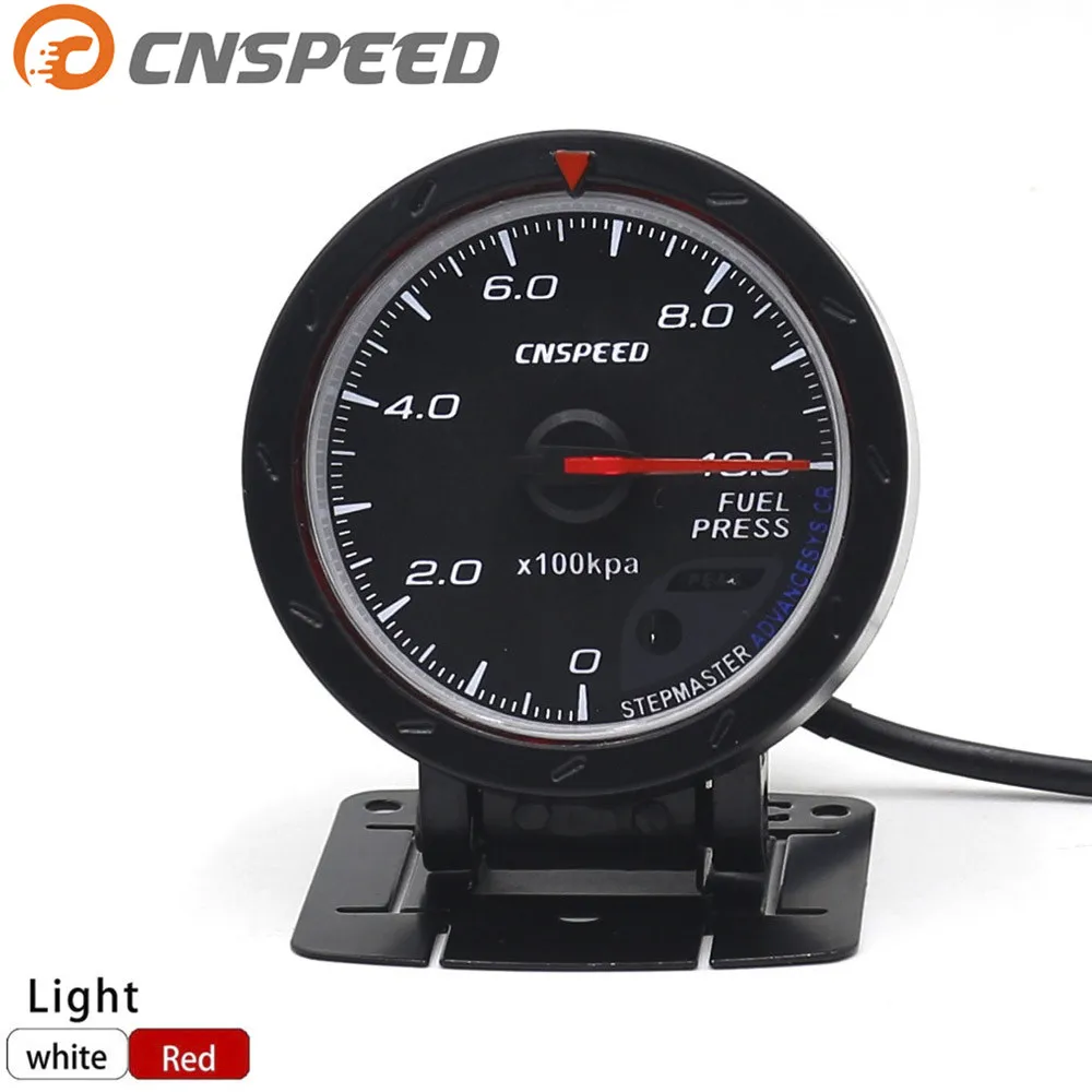 Фото CNSPEED 60 мм автомобиль топливный пресс ure Калибр 0 10 бар красный и белый свет