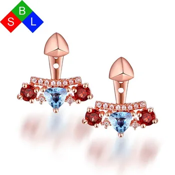 Red Trees Brand Natural Multicolored Gemstone Bridal Earrings For Women Real 925 Sterling Silver With Rose Gold Pleated
Red Trees Brand Natural Multicolored Gemstone Bridal Earrings For Women Real 925 Sterling Silver With Rose Gold Pleated