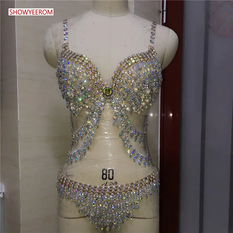 Female sexy fashion cute bikini bikini bra, rhinestone crystal decorated DJ dance model underwear nightclub set stage costume
Female sexy fashion cute bikini bikini bra, rhinestone crystal decorated DJ dance model underwear nightclub set stage costume