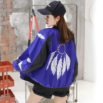 2019 Spring Fashion Harakuju Bomber Jackets Women Feather Pattern Ladies Jacket BF Style Student Windwear
2019 Spring Fashion Harakuju Bomber Jackets Women Feather Pattern Ladies Jacket BF Style Student Windwear