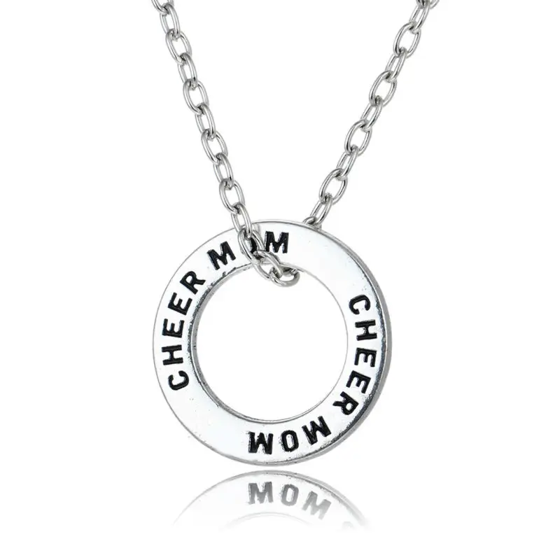 Fashion Cheer Mom Women's Jewerly Pendant Necklace Silver Plated Chain Mother's Day Gifts Family Charms Choker Jewellery | Украшения