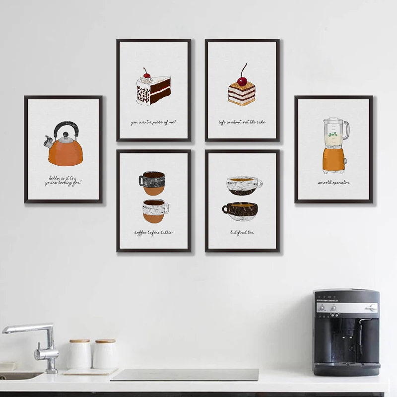 Nordic Art Canvas Painting Posters and Prints Kitchenware Cake Coffee Cup Wall Art Pictures For Kitchen Modern Home Decor SID152
Nordic Art Canvas Painting Posters and Prints Kitchenware Cake Coffee Cup Wall Art Pictures For Kitchen Modern Home Decor SID152