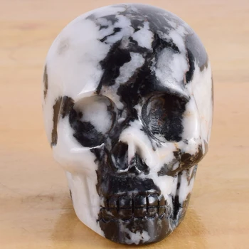 2 inch Natural stone Crystal Carved Skull figurine white black zebra Jasper statue Realistic Home Ornament art collectible
2 inch Natural stone Crystal Carved Skull figurine white black zebra Jasper statue Realistic Home Ornament art collectible
