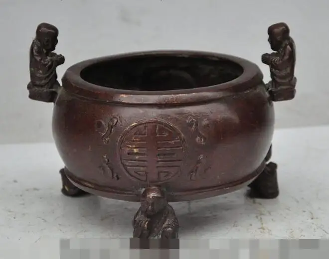 S01731 5" chinese buddhism bronze 5 Young buddhist monk statue Incense Burner Censer (B0413)
S01731 5" chinese buddhism bronze 5 Young buddhist monk statue Incense Burner Censer (B0413)