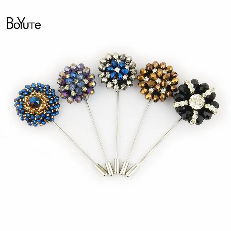 BoYuTe 5Pcs Hand Made Rhinestone Flower Lapel Pin Men's Clothing Accessories Brooch Pins for Suits
BoYuTe 5Pcs Hand Made Rhinestone Flower Lapel Pin Men's Clothing Accessories Brooch Pins for Suits