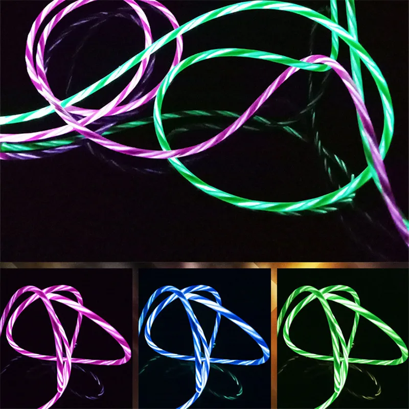 LED Glow Flowing Data USB Charger Charging Cable for iPhone 7 Samsung Galaxy S10 Note 9 8 A10 A20 A30 A40 A50 Charge Wire Cord
LED Glow Flowing Data USB Charger Charging Cable for iPhone 7 Samsung Galaxy S10 Note 9 8 A10 A20 A30 A40 A50 Charge Wire Cord